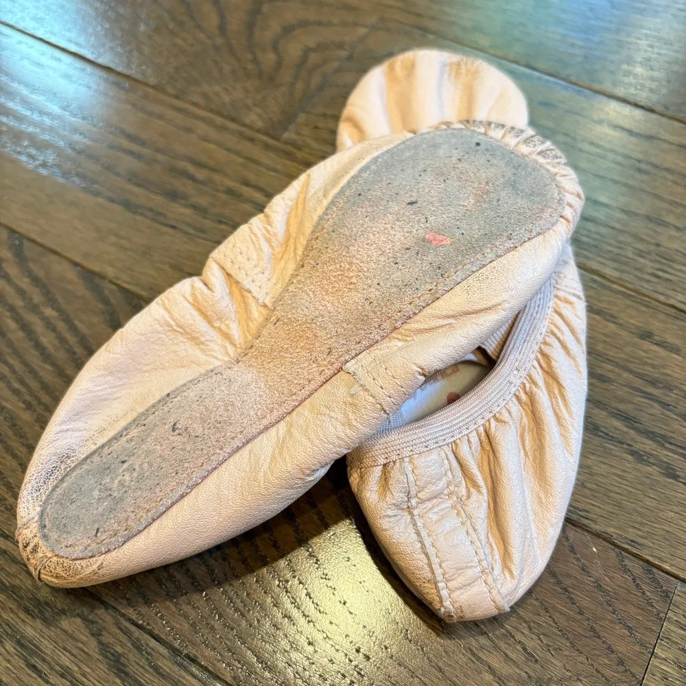 So Danca Bella Ballet‎ Slippers Girls Sz 13.5 C Pink Full Sole Dance Shoes